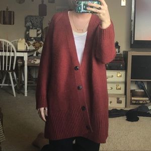 Oversized Red/Orange Cardigan